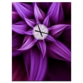 thumbnail image 1 of Designart 'fleur Fractale Violette Horloge Murale Rectangulaire Moderne, 1 of 4