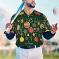thumbnail image 6 of Balery Christmas Baseball Jersey for Men Casual Button Down Shirts Short Sleeve Active Team Sports Uniform-4X-Large, 6 of 9