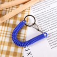 thumbnail image 4 of Retractable Coil Spring Keychain Spiral Cord Coil Keychain Holder Coil Springs Keychain Elastic Wrist Lanyard with Lobster Clasp BLUE, 4 of 8