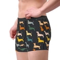 thumbnail image 5 of Cauagu Plaid Dachshund Print Boxer Briefs for Men,Comfortable Breathable Men's Underwear Moisture Wicking Underpants -X-Large, 5 of 8