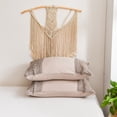 thumbnail image 2 of Move Over Taupe Macrame Tassel Pillowcases King, 100% Washed Microfiber Pillow Cover Set of 2, Boho Decor, No Filling, 2 of 8