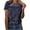 Navy-01, variant on Mittory Women's 3/4 Length Sleeve Shirts Summer Tunic Tops V Neck Shirts Loose Fit Henly Blouse