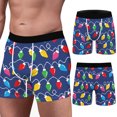 thumbnail image 2 of Odeerbi Clearance Mens Underwear Seamless Boxer Briefs Christmas Digital Printing Breathable Close Fitting Underpants Comfortable Boxers Blue, 2 of 7