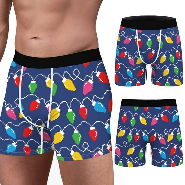 Calzoncillos boxer comodos para hombre transpirables con estampado digital navideno Pompotops qyievc3743 Walmart en linea