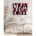 thumbnail image 3 of Red Stripe Wall Art for Living Room,Canvas Picture Wall Decor for Bathroom Bedroom,Grey White Ombre Geometric Modern Abstract Painting Artwork for Office Kitchen Hallway Dining Room Decor 24"x32", 3 of 8