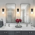 thumbnail image 5 of 1-Light Bronze Bathroom Lighting over Mirrors Modern Vanity Light Fixtures with Clear Glass Shade, 5 of 9