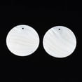 thumbnail image 2 of Natural Freshwater Shell Pendants Flat Round Seashell Color 49-50x1.5-5.5mm Hole: 1.8mm, 2 of 4