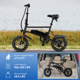 thumbnail image 2 of UBesGoo Electric Bike for Adults 450W Motor, 15.5 mph Folding Ebike, 36V 7..5AH Battery 25 PAS Range Miles, Black, 2 of 6