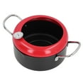 thumbnail image 4 of Deep Fryer Pot, Double Handles Iron Janpanese Style Tempura Frying Pot with , Lid And Oil Drip Drainer Rack Multifunctional Cooking Pot for French Fries Chicken Wings, 4 of 7