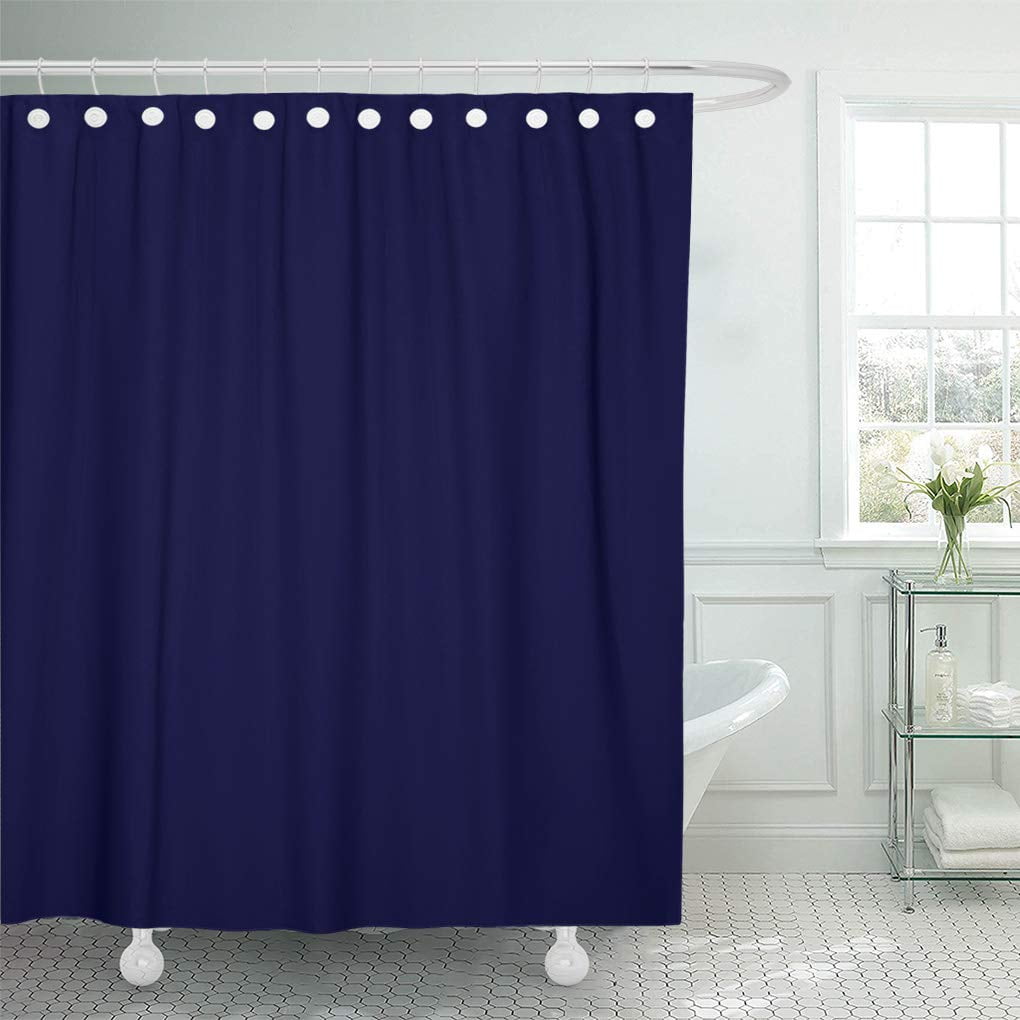 Cynlon Blue Solid Color Modern Royal Blues Sky Ocean Bathroom Decor Bath Shower Curtain 66x72