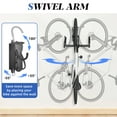 thumbnail image 2 of SUNALLY Swivel Bike Wall Hanger 2 Pack, Vertical Storage Bicycle Wall Mount Rack for Garage, Holds up to 66 lbs with No-scratch Protection, Black, 2 of 7