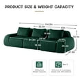 thumbnail image 3 of Cloud Sectional Couches for Living Room, Boneless Couch Modular Sectional Sofa, Modern Deep Seat Sofa with Pillows, 3 Seater Comfy Floor Couch for Bedroom, No Assembly Required,Green, 3 of 10