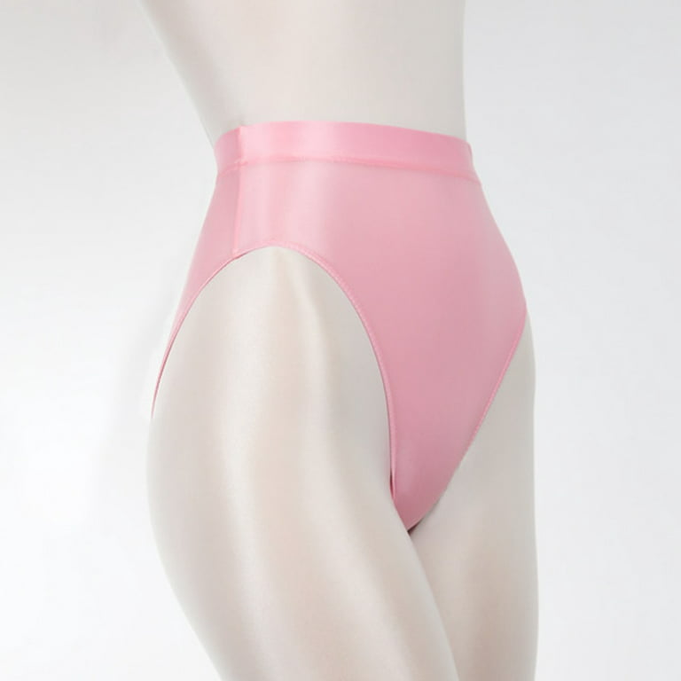 GWAABD Briefs Underwear for Women Super Thin Shiny Transparent High Waisted  Briefs and Smooth