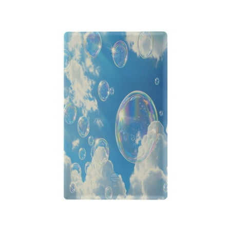 Switch Panel Switch Decoration 2.76x4.53x0.28 Inches Duplex Outlets Switch Plate Wall Plates Living Room Kitchen Bedroom Study Switches Blue Sky Bubble