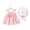 Pink, variant on LYMAYTER 2PCS Baby Newborn Girls Bow-Tie Dresses with Matching Hat Infant Sleeveless Halter Strap Princess Dress Beach Tutu Sundress Skirt for 6M-3T