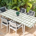 thumbnail image 2 of Sage Green Buffalo Plaid Table Cloths for 8 Foot Rectangle Tables, Farmhouse Check Stripes Geometric Patio Waterproof Elastic Fitted Tablecloths, Washable Rectangular Table Cover for Camping, 2 of 8