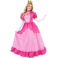 thumbnail image 2 of 6-Piece Galaxy Princess Cosplay Costume Set for Women, Satin Cosplay Party Gown with Crown, Star Wand & Accessories, Complete Halloween Dress-Up Outfit (Pink), 2 of 8