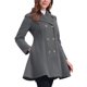 thumbnail image 4 of Abrigo largo de invierno INSPIRE CHIC para mujer, con solapa y doble botonadura, talla XS, color gris, 4 of 6
