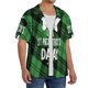 thumbnail image 2 of Balery St Patrick's day Camisa Casual de Manga Corta con Botones para Hombre, Texturizada, Estilo Cubano, para Playa, Verano-4X-Large, 2 of 5