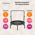 thumbnail image 3 of JumpSport 350 Series 39" Trampoline & Handle Bar w/Bungees, Silver, 3 of 13