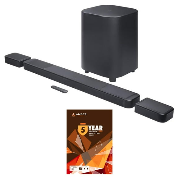 JBL BAR-1300X-MK2 AI Sound Boost with Dolby Atmos Soundbar System and 5 Year Amber Protection Plan (2025)