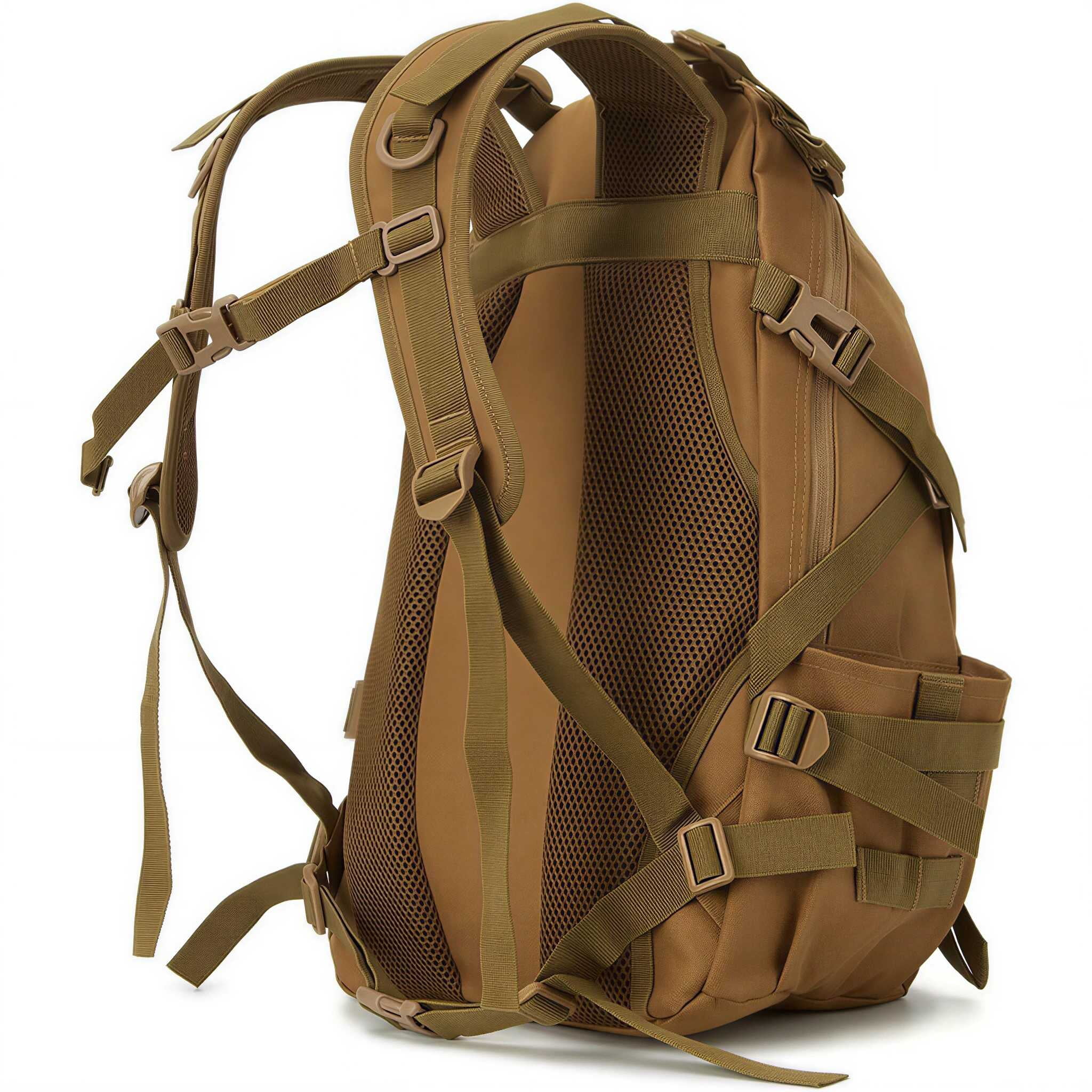 QT&QY 35L Molle Hiking Daypack Water Resistant Outdoor Camping Travel Work Backpack for Men Women