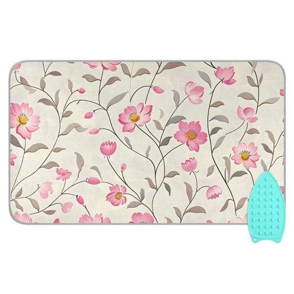 Little Flowers Floral Ironing Board Covers Heat Resistant Ironing Pad Mat Portable for Travel Washer Dryer Table