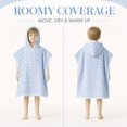 thumbnail image 3 of Piparoo Kids Hooded Poncho Towel, Soft Absorbent Gingham Bath Towel Cover Up for Toddler Boys Girls, Wearable Swim Towel for Bath, Beach and Pool, Ages 1-6, 3 of 8