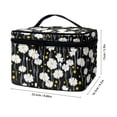 thumbnail image 5 of HELLHERO Daisy Pattern Portable Toiletry Cosmetic Travel Bag Travel Portable Make Up Case Organizer Handheld Portable for Woman, 5 of 5
