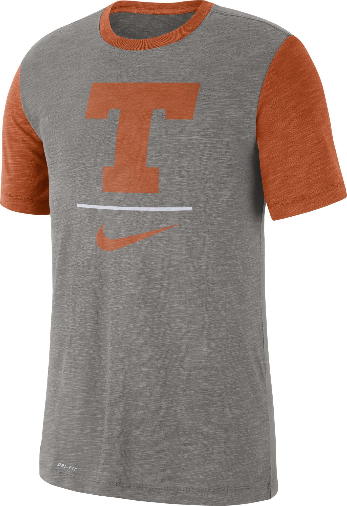 Nike Men's Texas Longhorns Grey Dri-FIT Baseball Slub T-Shirt - Walmart ...