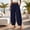 Dark Blue, variant on Womens Barrel Pants High Waisted Balloon Pants Casual Loose Fit Summer Beach Boho Wide Leg Palazzo Trousers