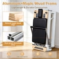 thumbnail image 2 of Esheno Aluminum Pilates Reformer 350 lbs Capacity Foldable 4 Wheel Design 6 Level Adjustable Resistance PU Leather for Home Gym Studio, 2 of 9