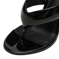 thumbnail image 3 of FSJ Women Round Open Toe Thong Stiletto Mule Sandals High Heel Slip On Flip Flops Comfortable Summer Shoes Size 11 Black, 3 of 4