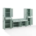 thumbnail image 6 of Crosley Furniture Tara 3-Piece Entertainment Center in Distressed Seafoam Blue, 6 of 6