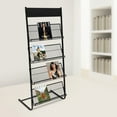 thumbnail image 2 of 4 Layers Floor-Standing Newspaper Stand Magazine Display Rack Newsagents Freestanding Magazine Holder for Reception Areas, Waiting Rooms, Schools, Libraries, 2 of 29