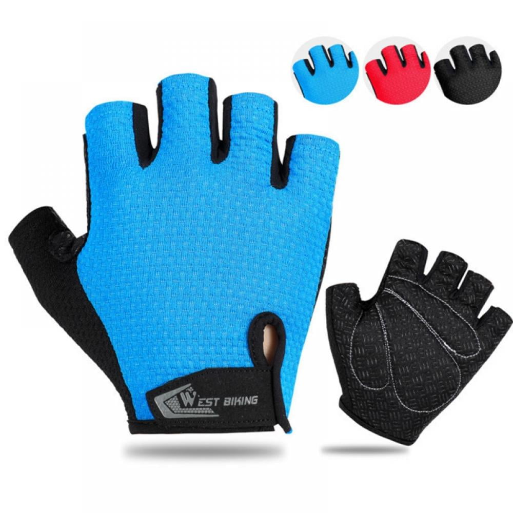 Shock-Absorbing Anti-Slip Breathable Half Finger Bike Gloves Cycling Gloves Mens and Womens Bicycle Gloves