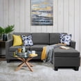thumbnail image 3 of Vineego Linen Fabric L-shape Sofa Sectional Couch for Living Room, Beige, 3 of 7