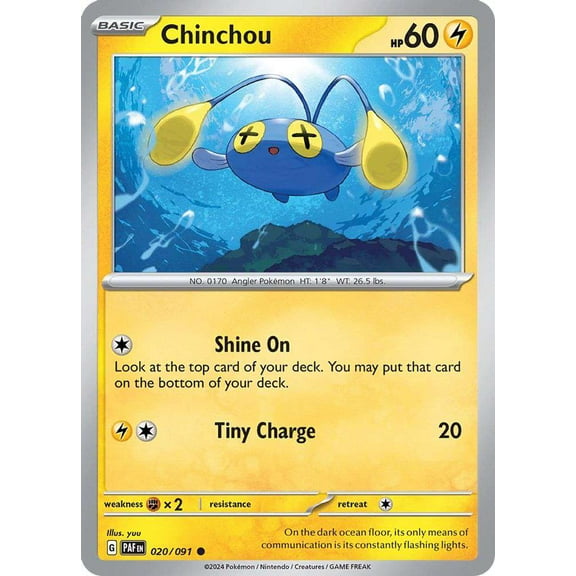 Pokemon Paldean Fates Common Chinchou #20
