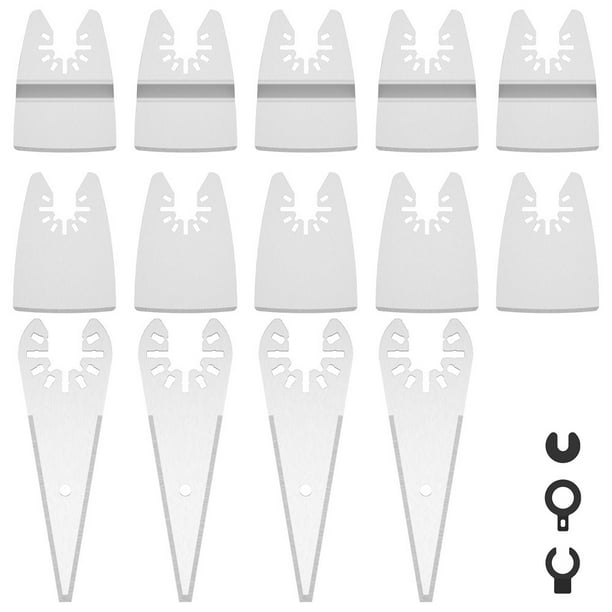HAOAN 14Pcs Oscillating Multitool Blade Stainless Steel Straight Curved