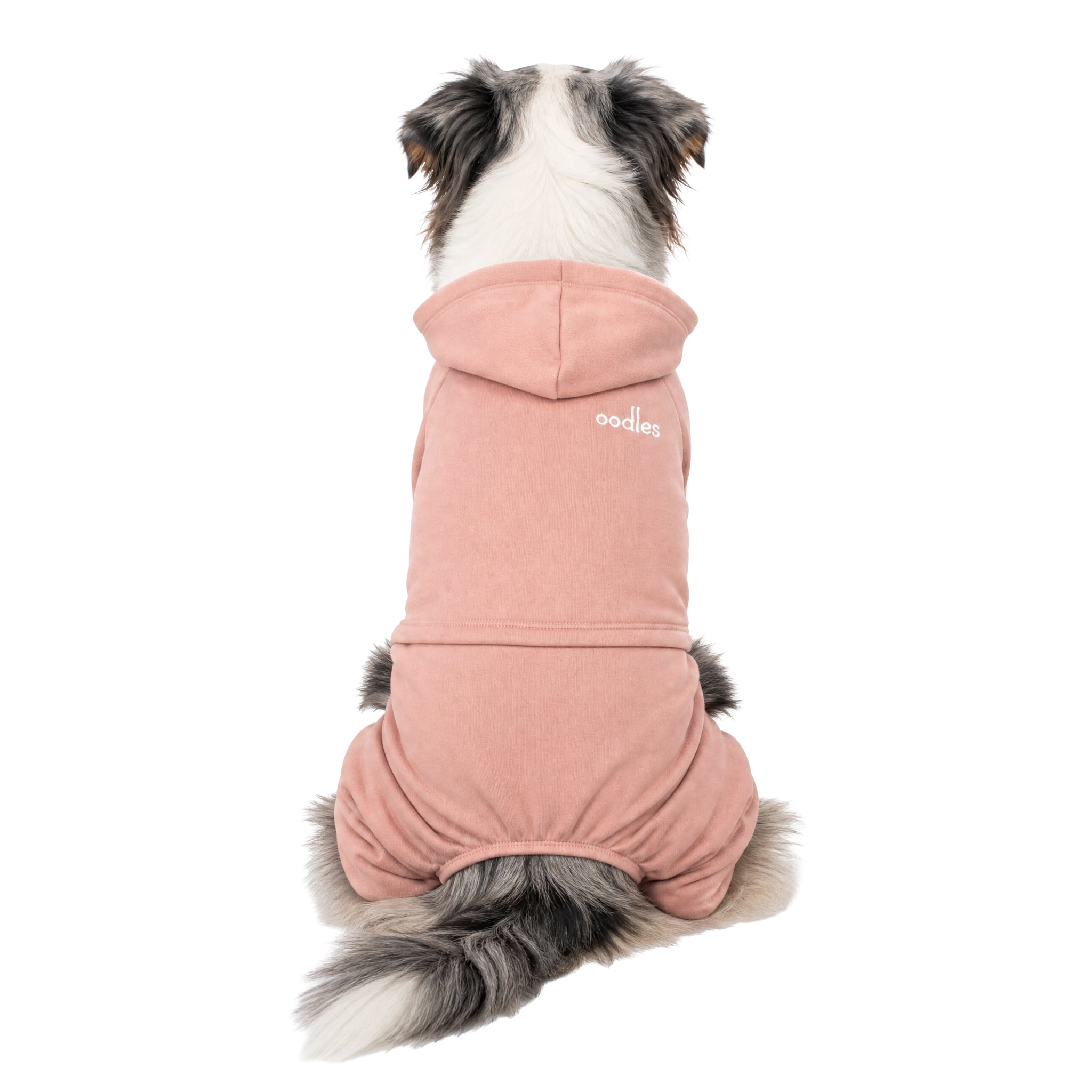 Oodles Hooded Fall One Piece Dog Workout Suit, Red, Large