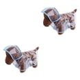 thumbnail image 4 of Chubasquero impermeable para mascotas Methold para cachorros Hebillas de doble Secado rápido Transparente Vista sin bloqueo Marco azul S 2piezas, 4 of 6