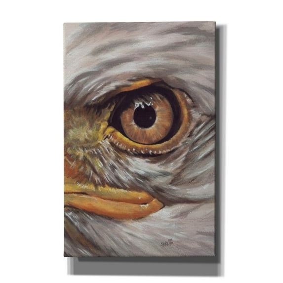 Epic Graffiti 'Eye-Catching Bald Eagle' by Barbara Keith, Canvas Wall Art, 26"x40"