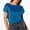 Blue, variant on MAIHAN Ladies T Shirts Casual Summer Boho Tops Solid Color Flowy Tops Short Sleeve Spring Summer Tops Lightweight Sweatshirts for Women