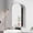 Black, variant on Hironpal Brushed Black Metal Framed Arched Medicine Cabinets with Mirror & Storage for Bathroom, Living Room, Not Recessed,16" x 31"