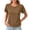 Brown, variant on 2026 Women's Reglan Cap Sleeve Tops Lightweight Plain Crewneck Athletic Blouse 2026 Trendy Loose Fit Summer Outfits for Gym