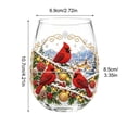 thumbnail image 2 of Christmas Stemless Wine Glasses 15 oz Cardinal Drinking Glasses Red Cardinal Bird Tumbler Cups for Xmas Gift Women Winter Home Office Party Supplies 1Pc (#B), 2 of 7