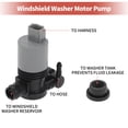 thumbnail image 4 of Unique Bargains Windshield Washer Pump W/ Grommet Windshield Washer Fluid Pump Fit for Mazda for Toyota - Pack of 1, 4 of 6