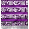 thumbnail image 1 of Soimoi Poly Georgette Fabric Leaves & Floral Block Print Fabric by The Yard 52 Inch Wide, 1 of 4