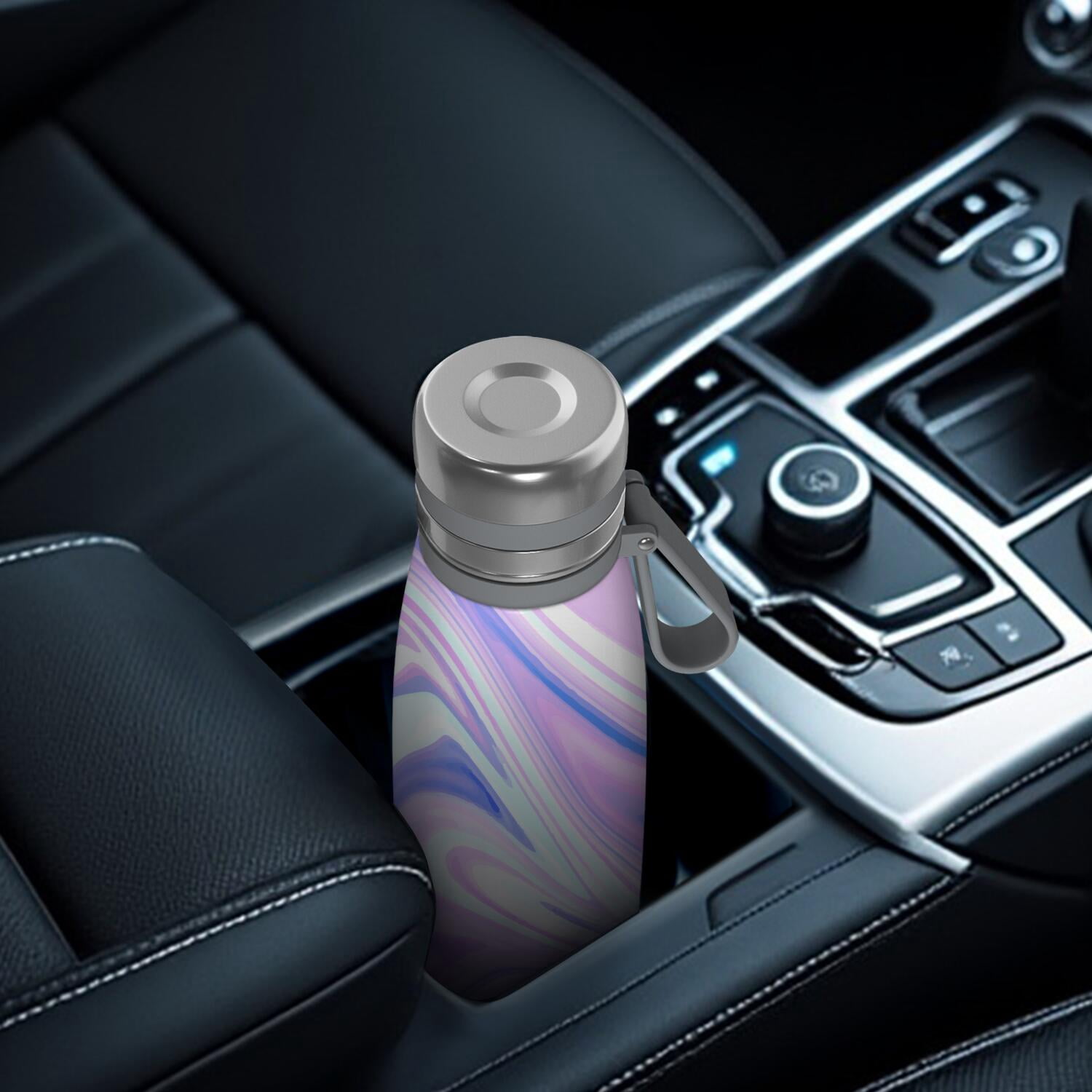 29oz Insulated Water Bottle with Tea Infuser, Stainless Steel Travel Mug, Liquid & Marble Print