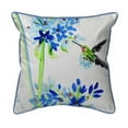 thumbnail image 1 of Betsy Drake ZP808 22 x 22 Po. Colibri & Fleurs Bleues Coussin d'Intérieur & Extérieur Extra Large, 1 of 1
